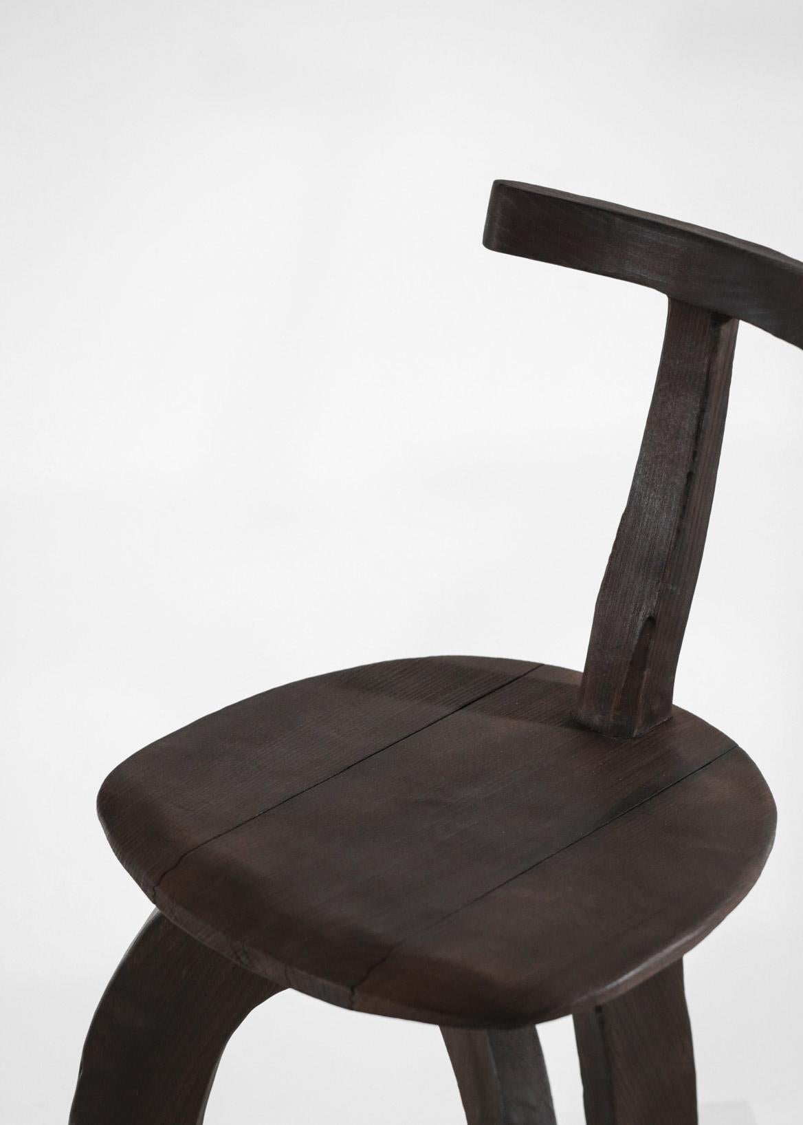 Contemporary Modern Handcrafted Wooden Chair 80/20 by Vincent Vincent olavi hanninen perriand For Sale