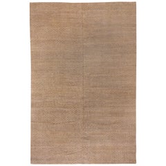 Modern Hand Knotted Mosaic Design Rug with Natural Dyes