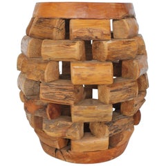 Modern Handmade Accent Table or Stool