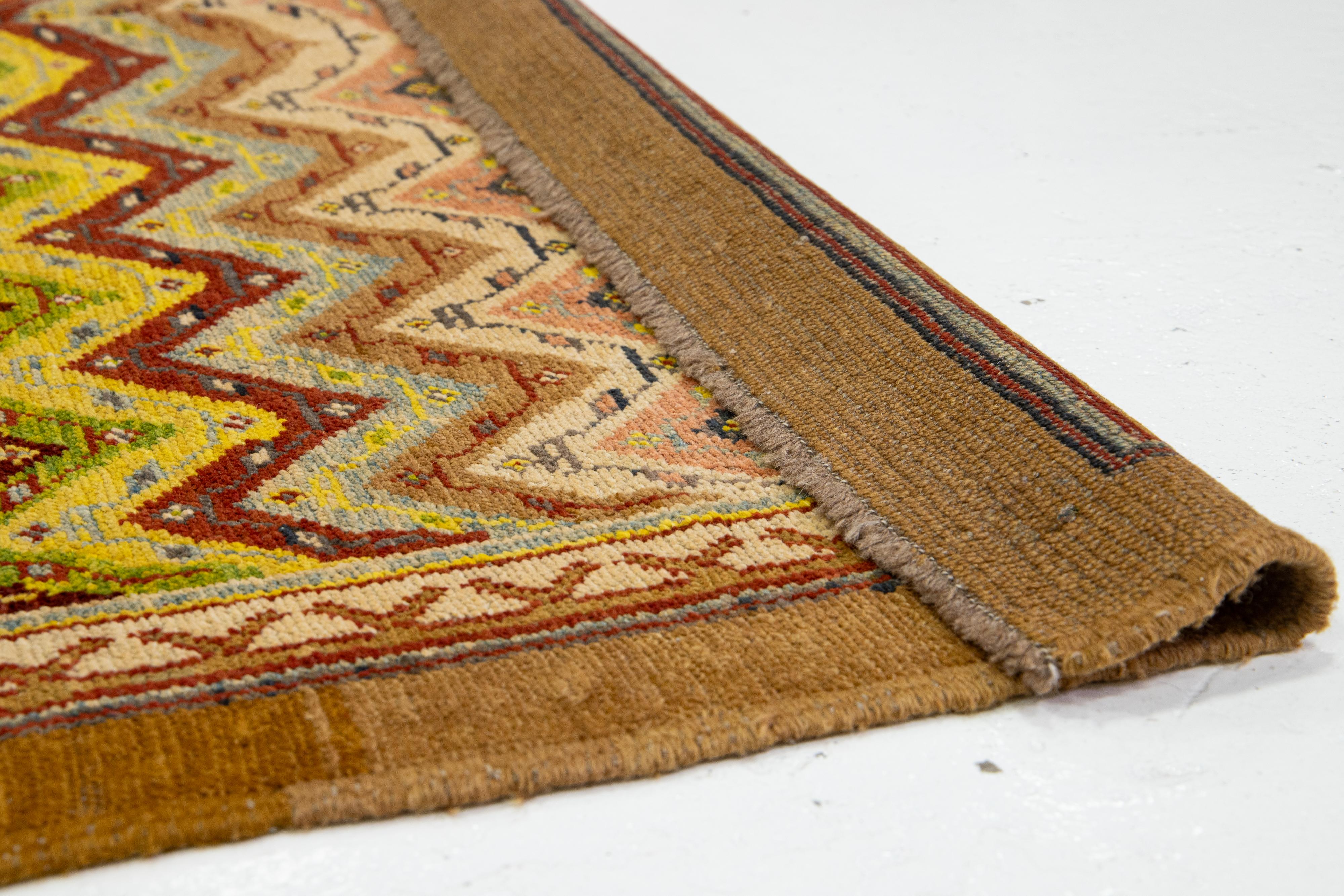 XXIe siècle et contemporain Tapis moderne déco en laine fait à la main avec un design multicolore en vente