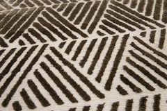 Modern Hand-Knotted Wool and Silk Rug by Apadana, Custom Sizes, Nepal