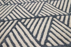 Hand-Knotted Gray Wool and Silk Rug by Apadana, Custom Sizes