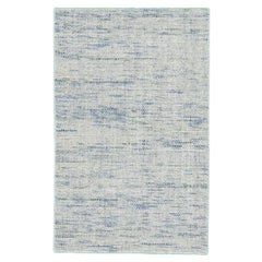 Modern Handmade Grey / Blue Custom Wool Rug