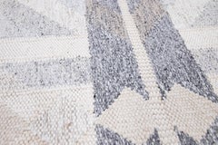 Modern Handmade Gray Swedish Style Custom Wool Rug