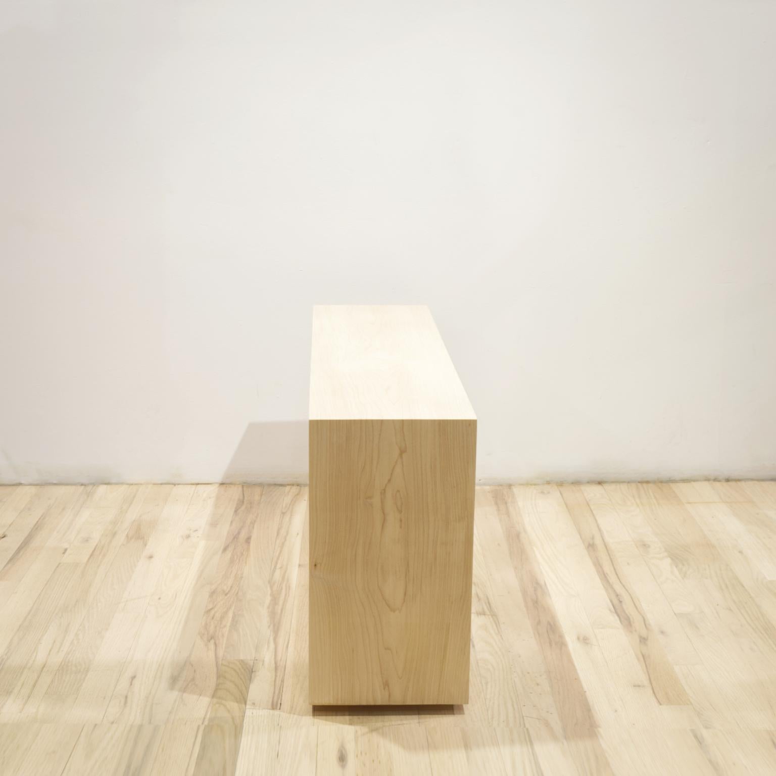 Minimalist Modern Handmade Hardwood Maple Display End Table