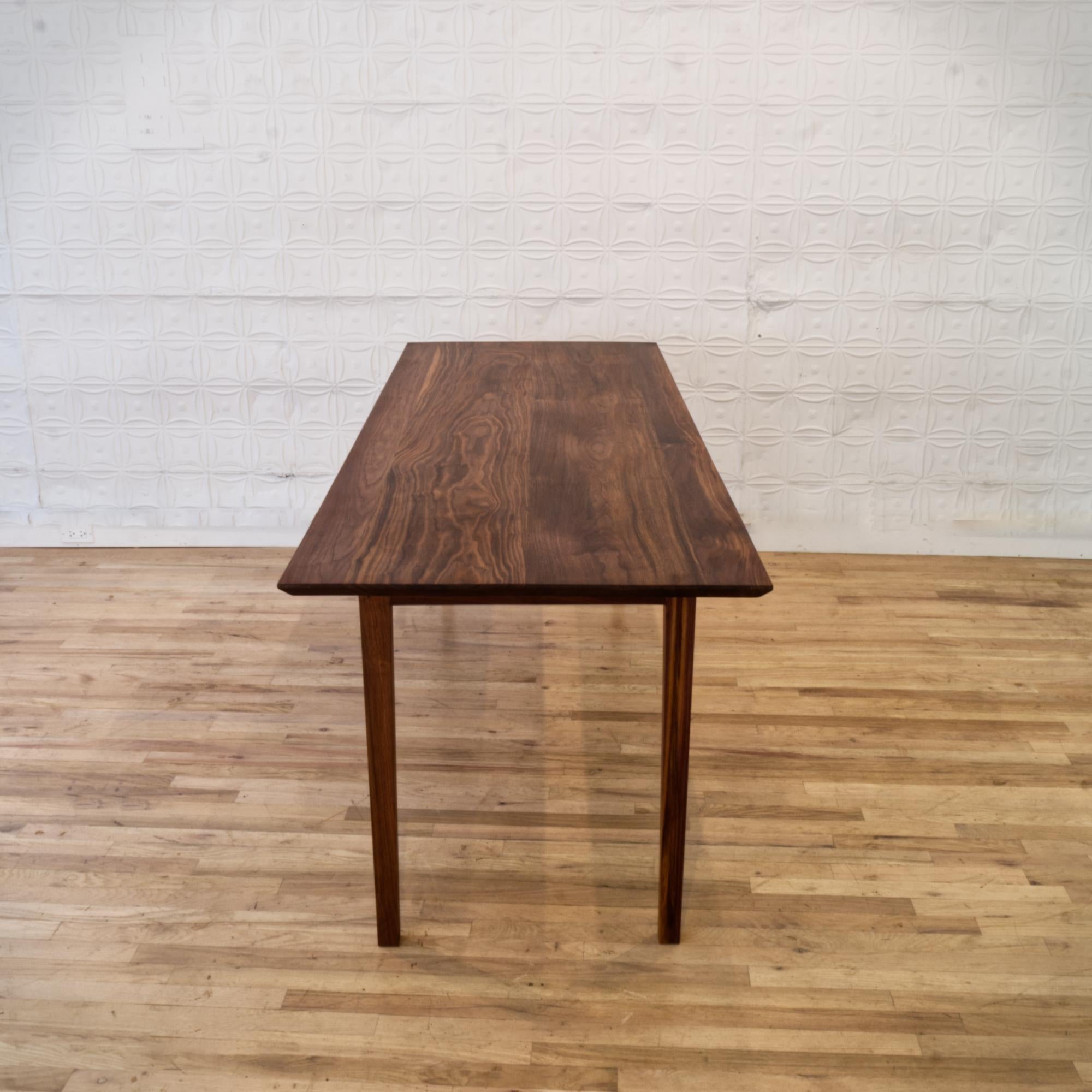 Minimalist Modern Handmade Hardwood Walnut Desk Dinning Table For Sale