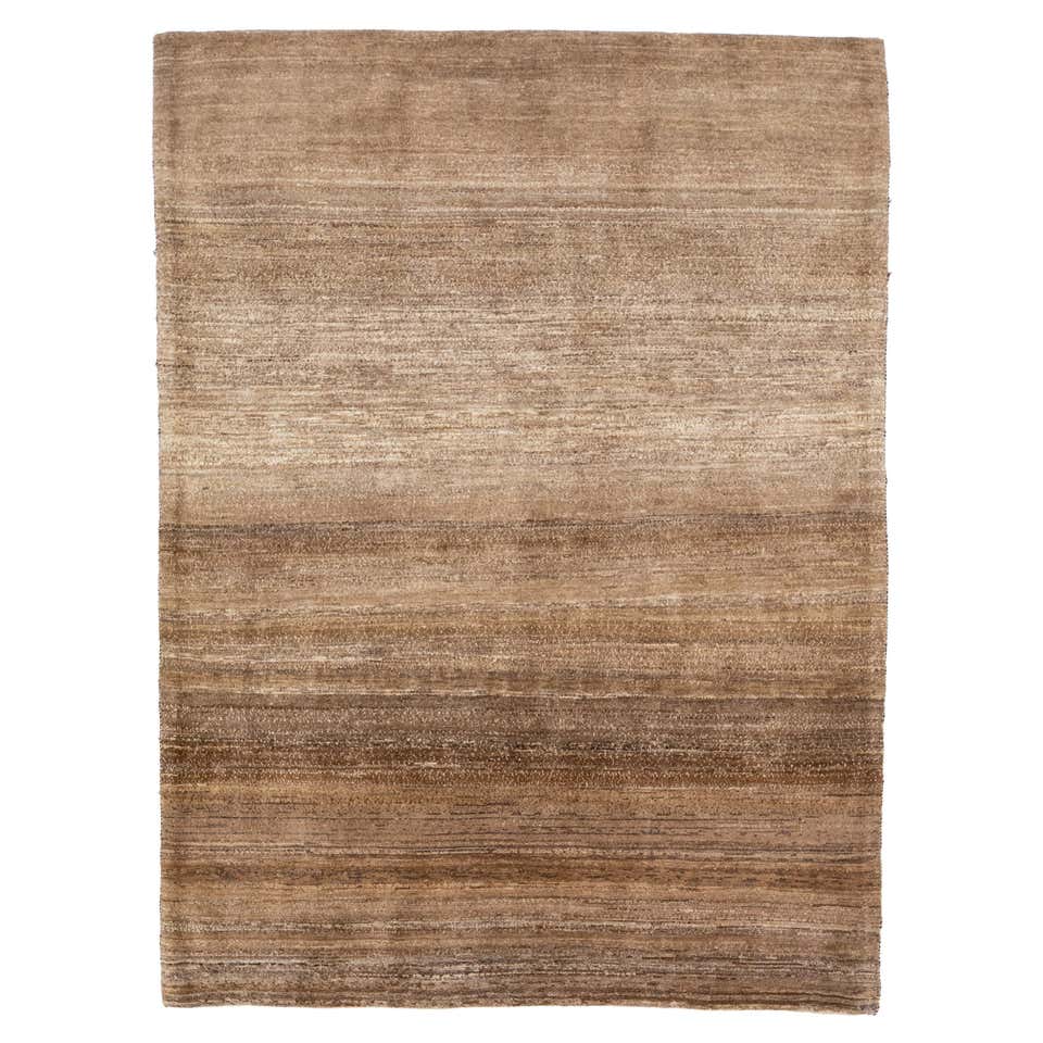 Contemporary Rug in Solid Beige Brown Open Field by Rug and Kilim For ...