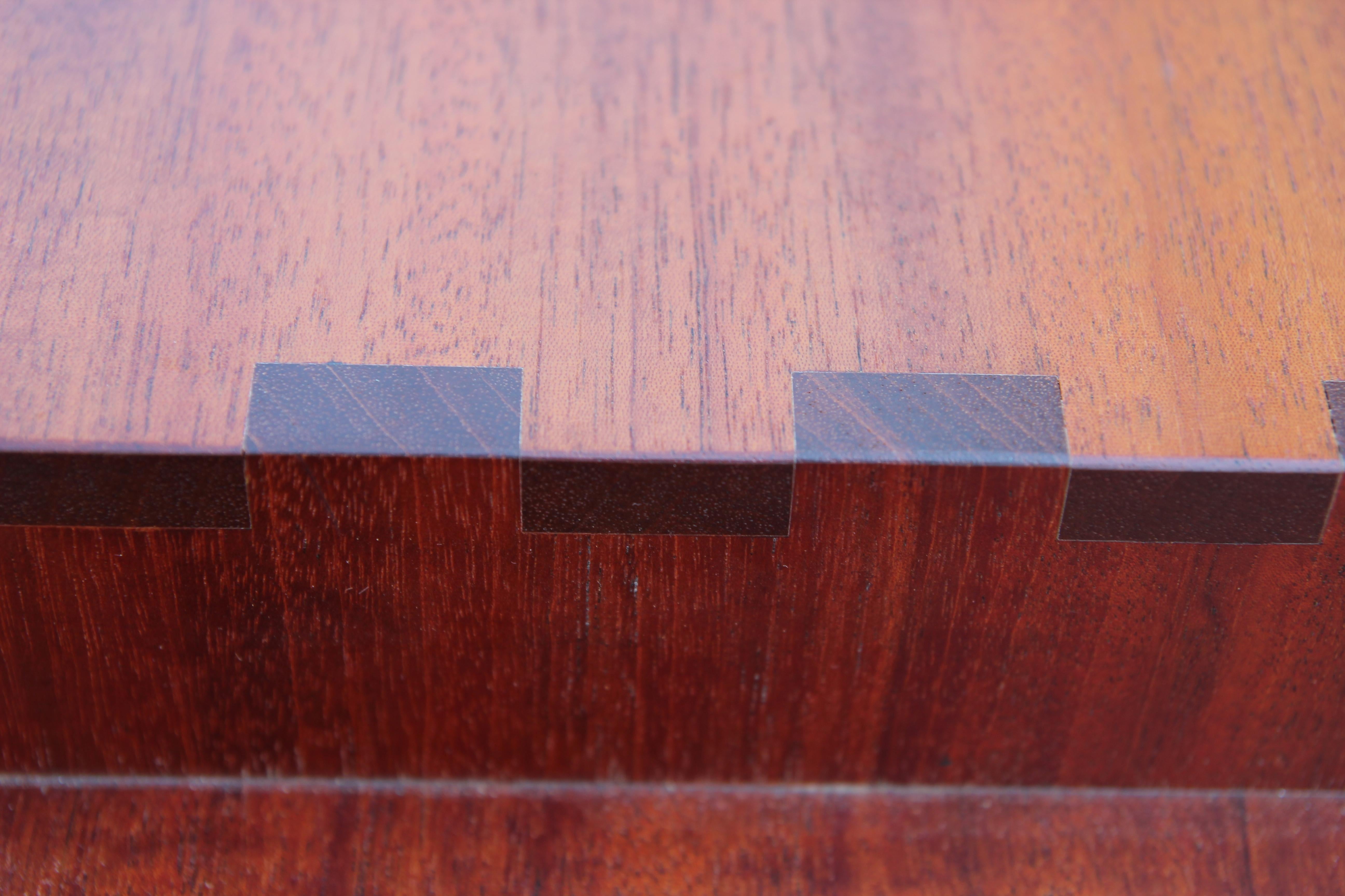 Contemporary Modern Handmade Mahogany and Ebony Box or Collectors Case by Rodger Deatherage