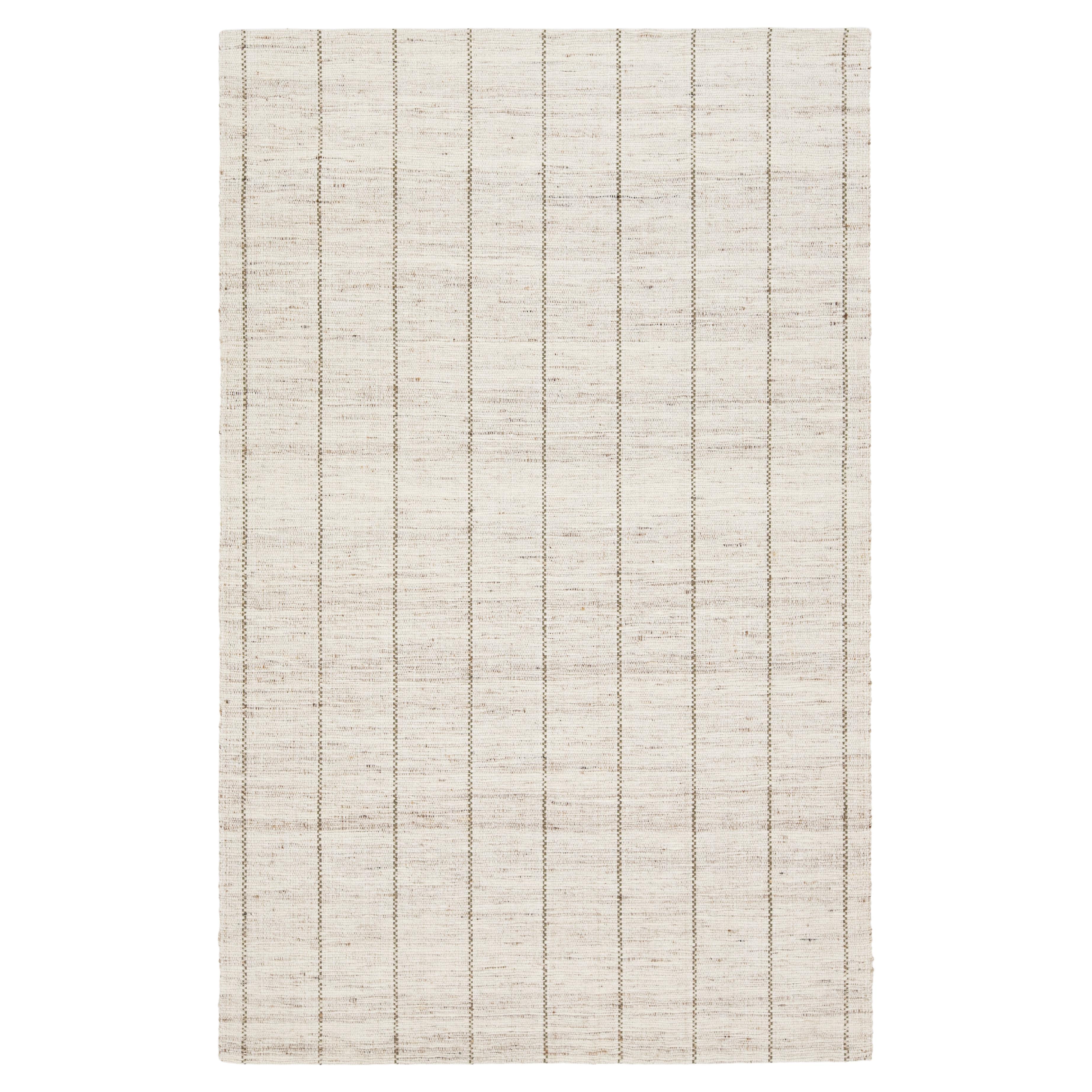 Modern Handmade Natural Beige Felted Wool Rug by Apadana