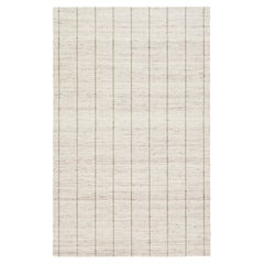 Modern Handmade Natural Beige Felted Wool Rug by Apadana