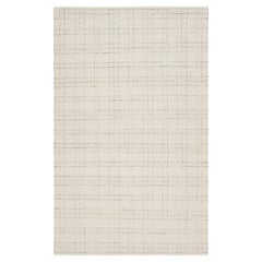 Modern Handmade Natural Ivory Felted Wool Rug by Apadana