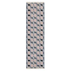 Modern Handmade Pastel Kilim Wool Runner – Flatweave Geometric By Apadana
