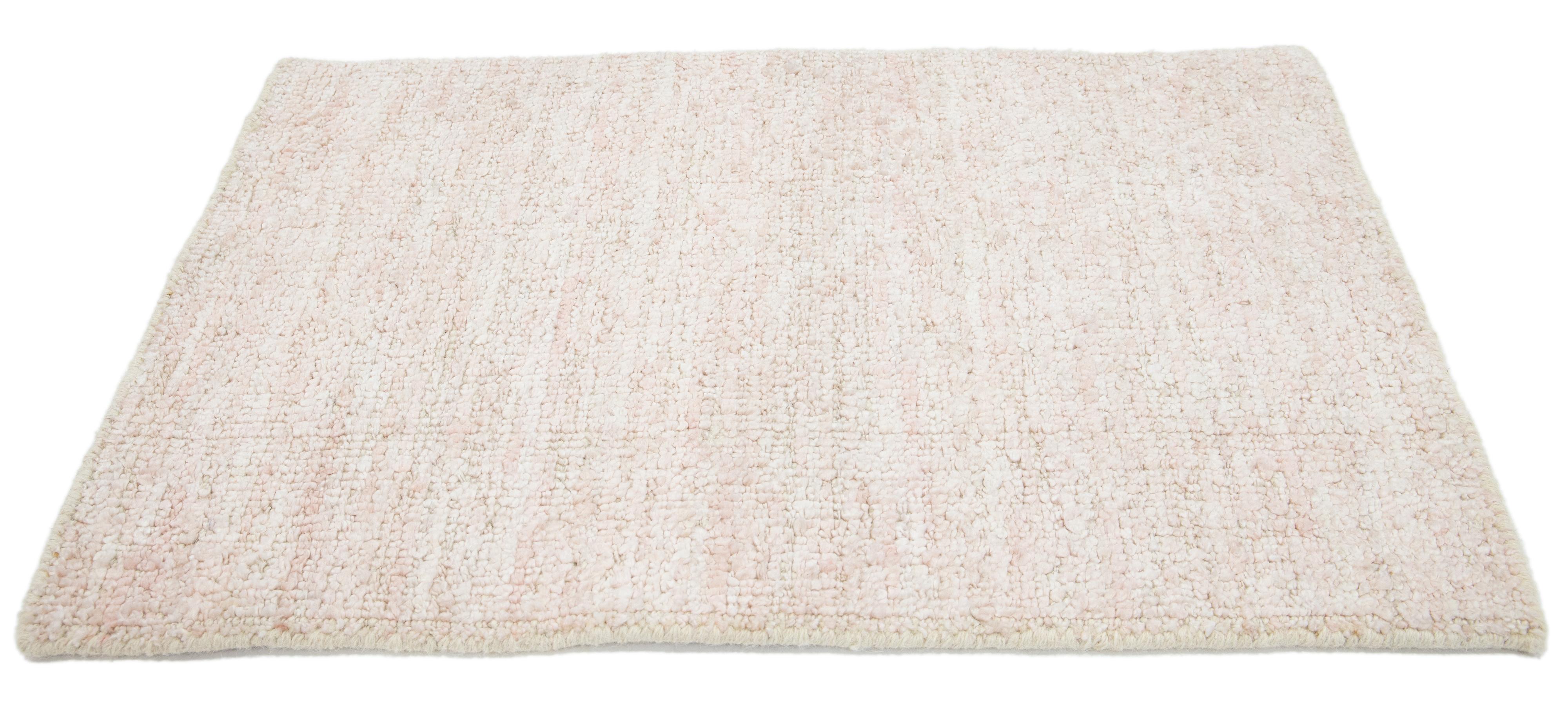 Apadana's Modern solid custom rug. Custom sizes and colors made-to-order. 

Material: 65% Viscose, 15% Wool, and 20% Cotton.
Techniques: Hand-Woven
Style: Solid-Modern
Lead time: Approx. 15-16 wks available 
Colors: As shown, other custom