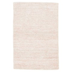 Tappeto personalizzato rosa chiaro solido moderno fatto a mano