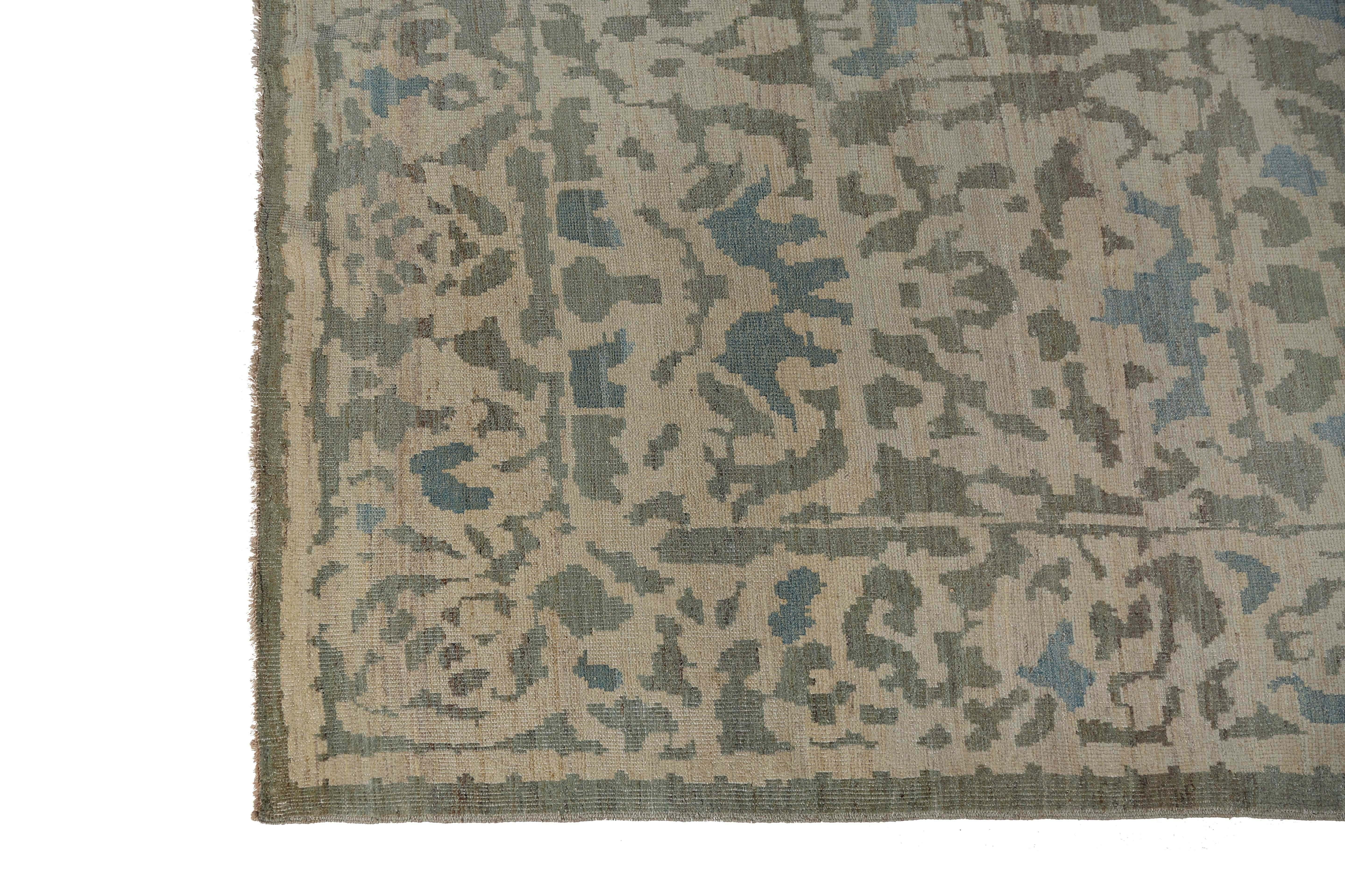 Introducing our exquisite handmade Sultanabad rug, measuring 9'8