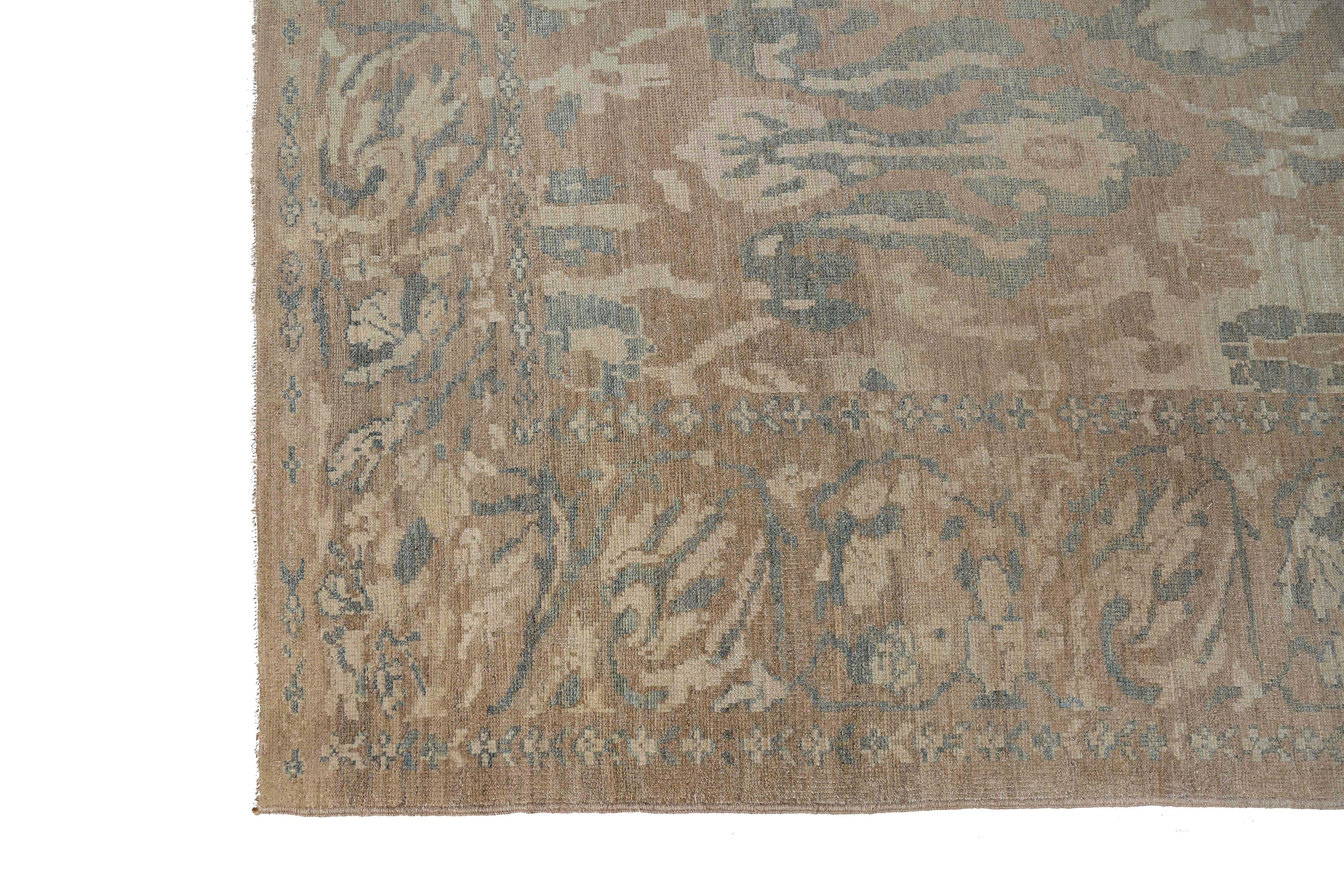 Introducing our stunning handmade Sultanabad rug, measuring 8'10