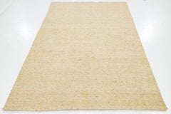 Modern Handmade Texture Designed Beige Wool Rug