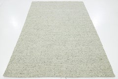 Modern Handmade Texture Designed Wool Rug In Light Green
