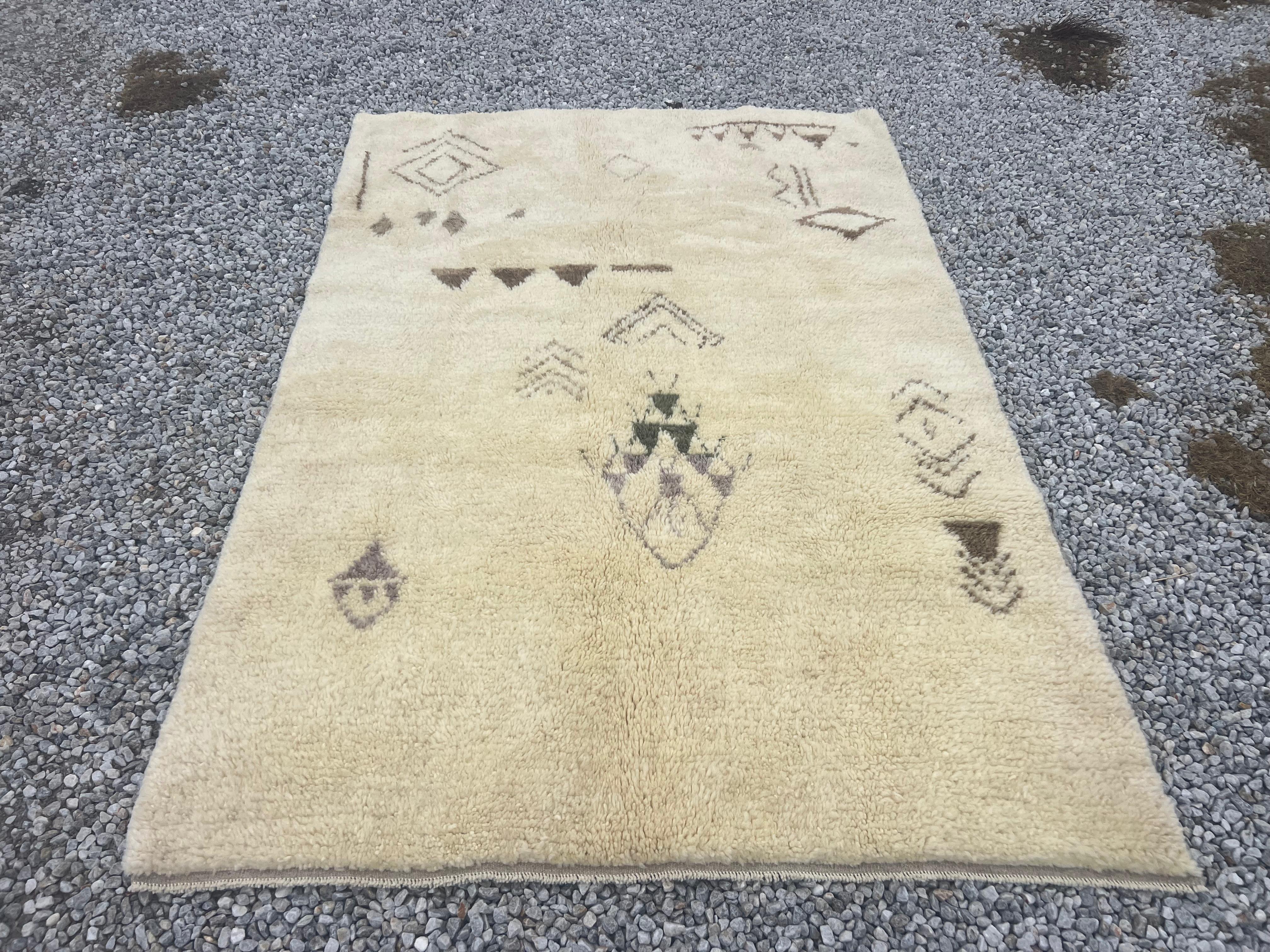 Noué à la main Tapis Tulu moderne fait à la main avec poils de laine souples 100 % non teints, options personnalisées en vente
