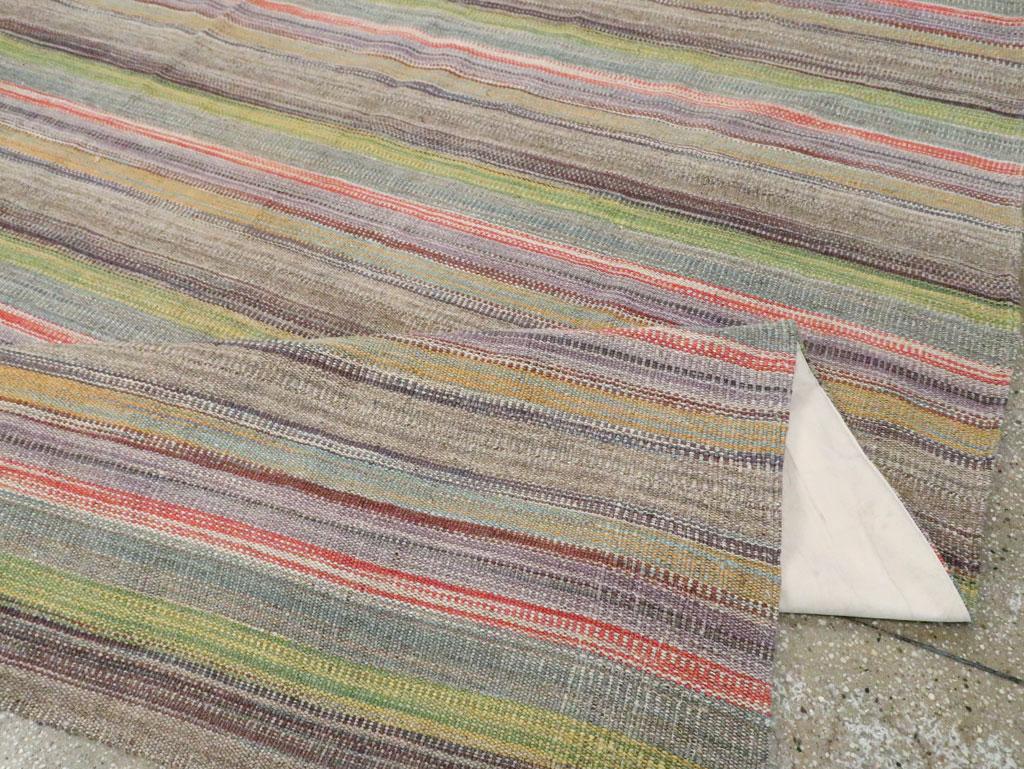 Modern Handmade Turkish Flatweave Kilim Large Room Size Carpet For Sale 2