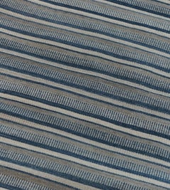 Handwoven Blue Striped Flatweave Rug from Mansour Modern Collection