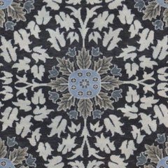 Handwoven Art Deco Style Wool Rug, Kashmir Origin, 108x72 Inches