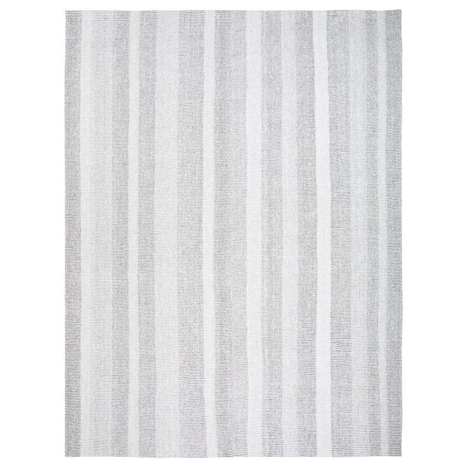 Modern Handwoven Flatweave Textured Rug in Grey and Ivory Color For ...
