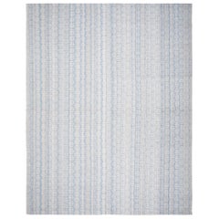 Modern Handwoven Flat-Weave Textured Rug