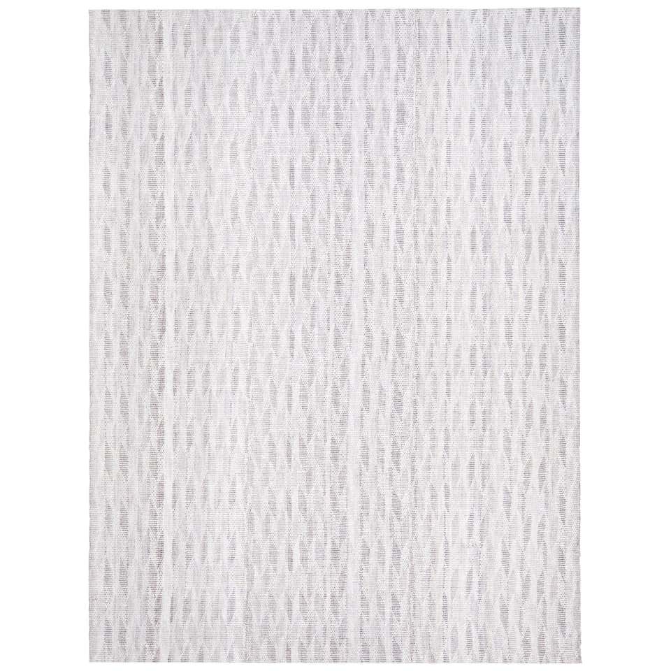 Mid-Century Modern Handwoven Flat-Weave Honeycomb Pattern Rug in Grey ...