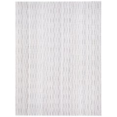Modern Handwoven Flat-Weave Textured Rug in Grey and Ivory Color