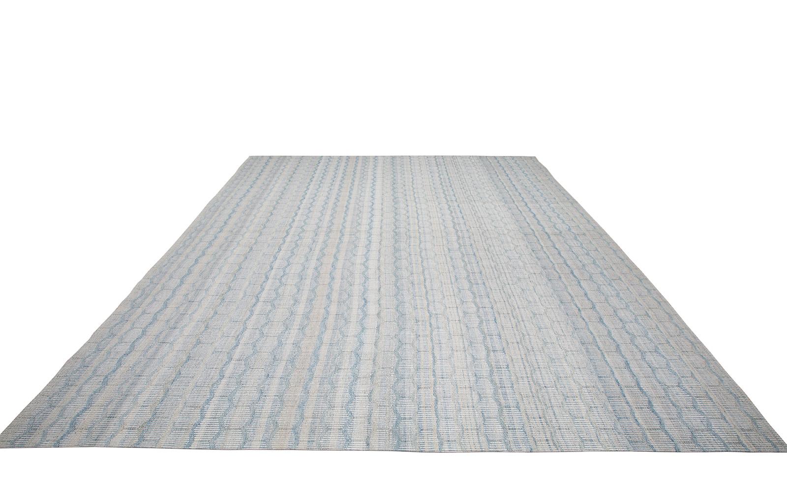 Moderner handgewebter Flachgewebe-Teppich mit Struktur, Moderne (Afghanisch) im Angebot