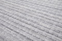 Modern Handwoven Flatweave Textured Rug in Shades of Grey