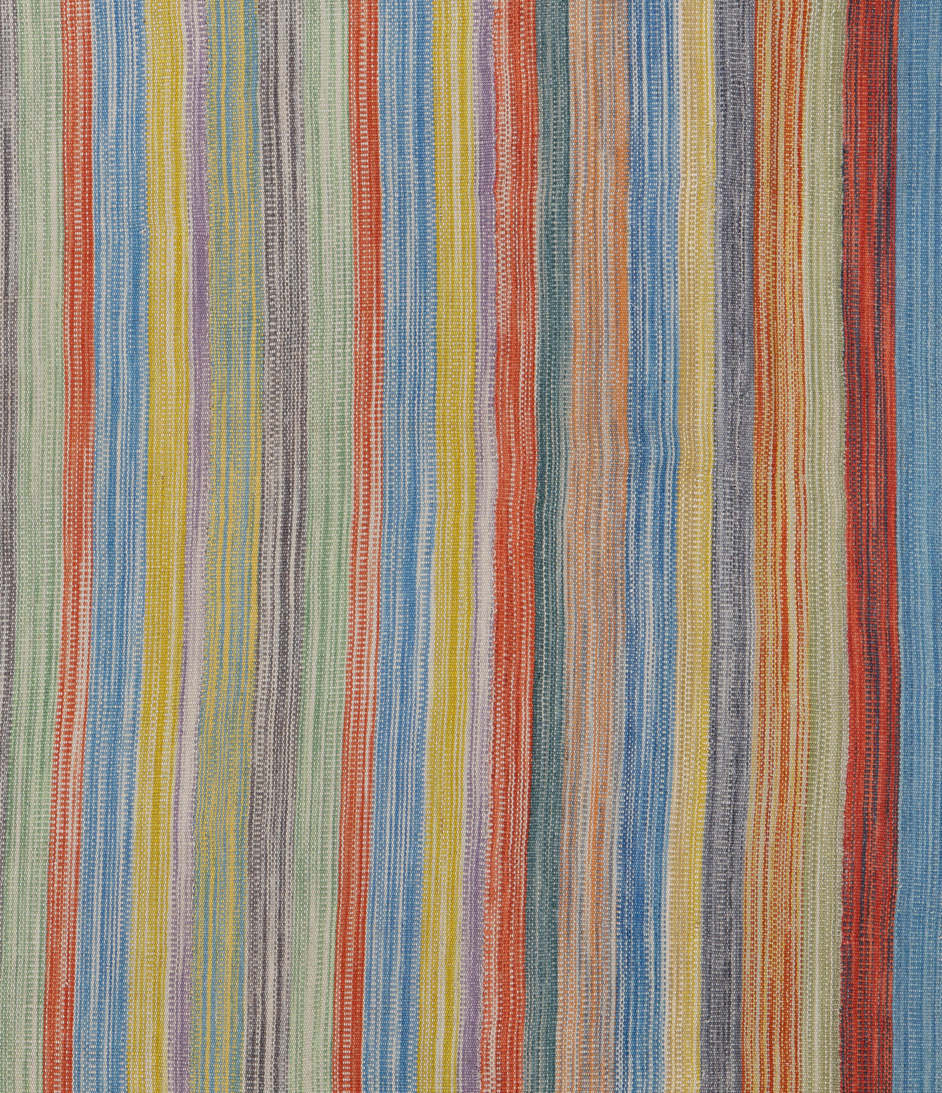 Moderner handgewebter Kelim aus dem Iran - natürliche Wolle in lebhaftem Streifendesign im Angebot 1