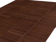Modern Handwoven Kilim from Iran — Natural Wool in Warm Earthy Tones