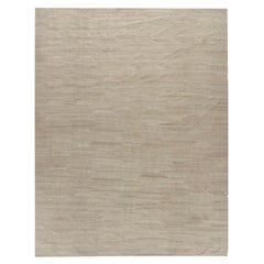 Modern Handwoven Kilim Ivory-Beige Area Rug  9'2 x 11'9