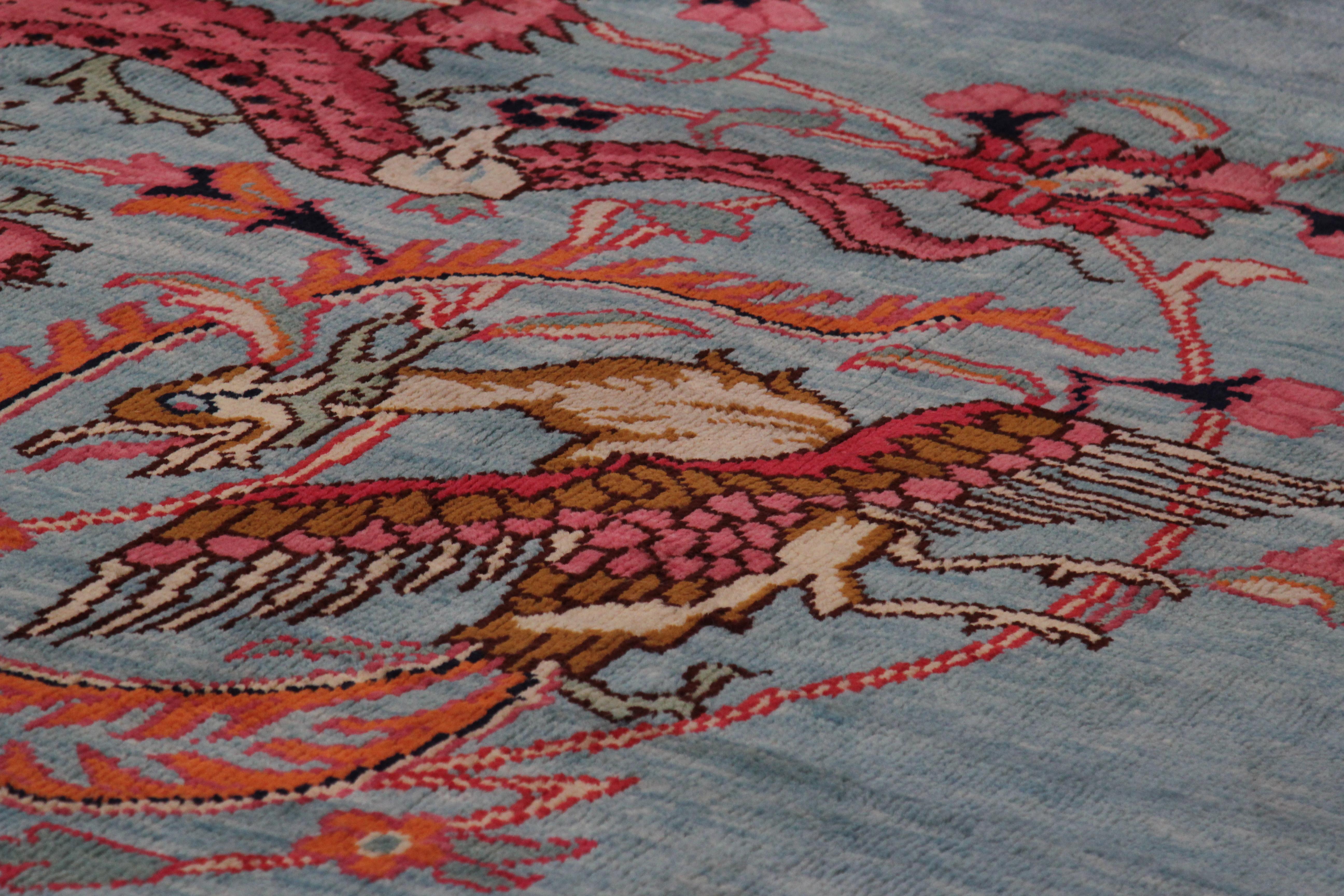 Hand-Woven Modern Handwoven Persian Sultanabad Dragon Rug For Sale