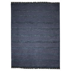 Modern Handwoven Polypropylene Outdoor Braided Rug Carpet Blue Trevi