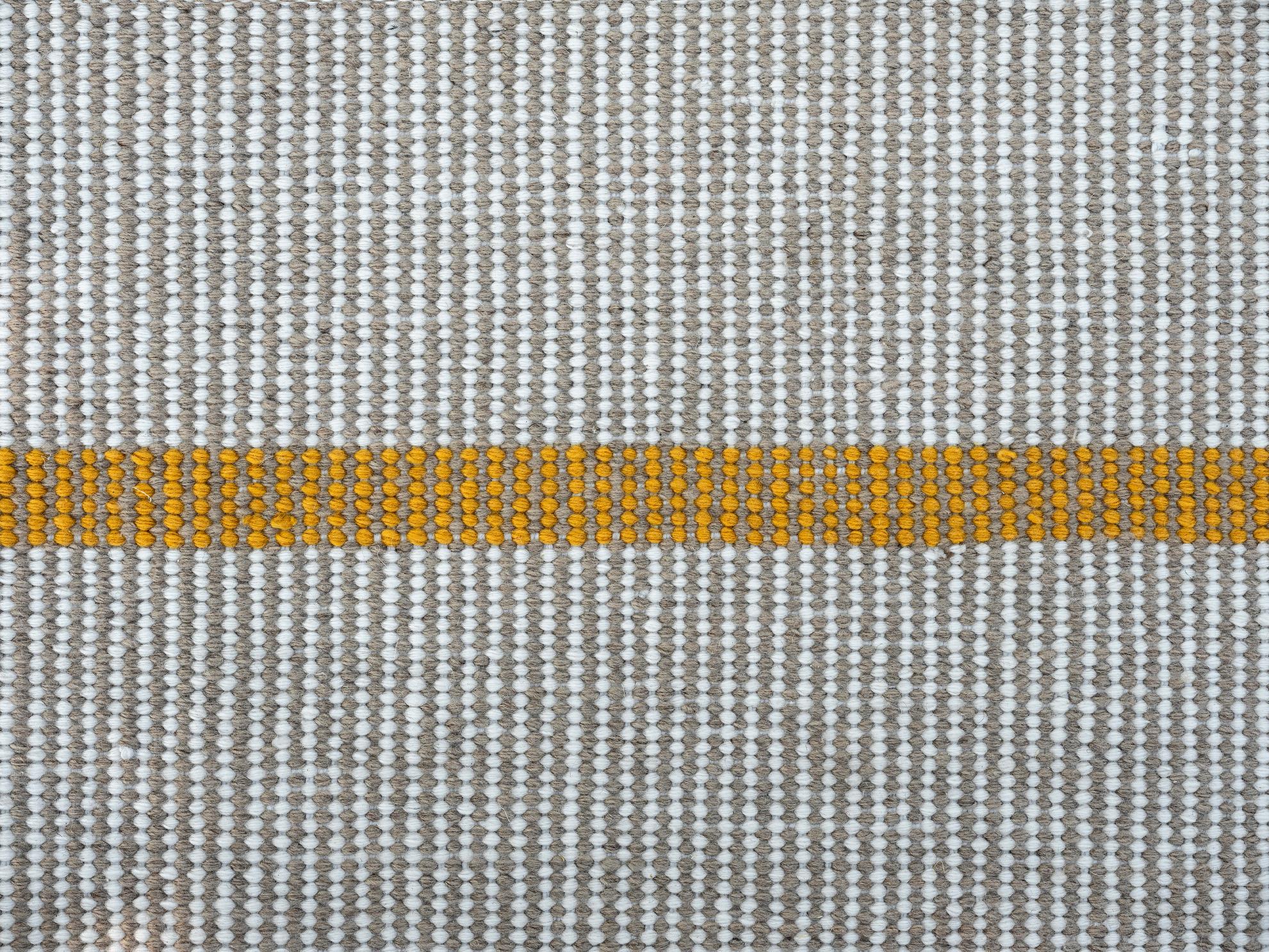 Hand-Woven Modern Handwoven Polypropylene Outdoor Rug Carpet Beige&Mustard Touareg For Sale