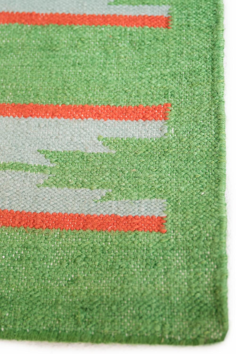 Moderner handgewebter Polypropylen-Teppich für den Außenbereich Teppich Grün Orange&Blau Chichimeca im Angebot 4