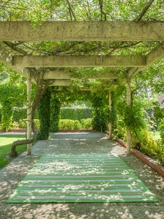 Modern Handwoven Polypropylene Outdoor Rug Carpet Green Orange&Blue Chichimeca