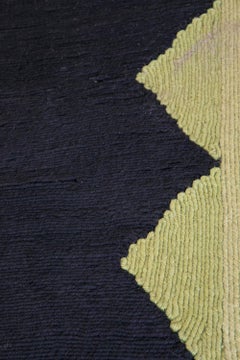 Modern Handwoven Polypropylene Outdoor Rug Carpet Green&Black Gelato