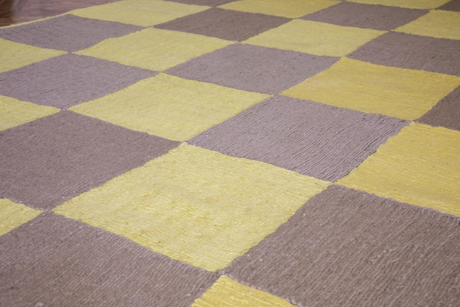 Modern Handwoven Polypropylene Outdoor Rug Carpet Light Green&Beige Trastevere For Sale 4