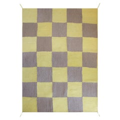 Tapis d'extérieur en polypropylène tissé à la main vert clair et beige Trastevere