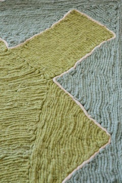 Modern Handwoven Polypropylene Outdoor Rug Carpet Light Green&Turquoise Gelato