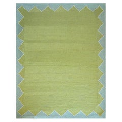 Tapis d'extérieur moderne tissé à la main en polypropylène vert clair et turquoise Gelato