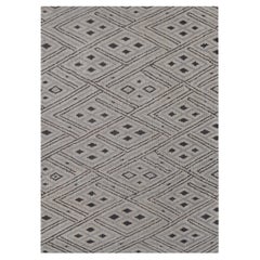 Tapis moderne en laine côtelée tissée à la main