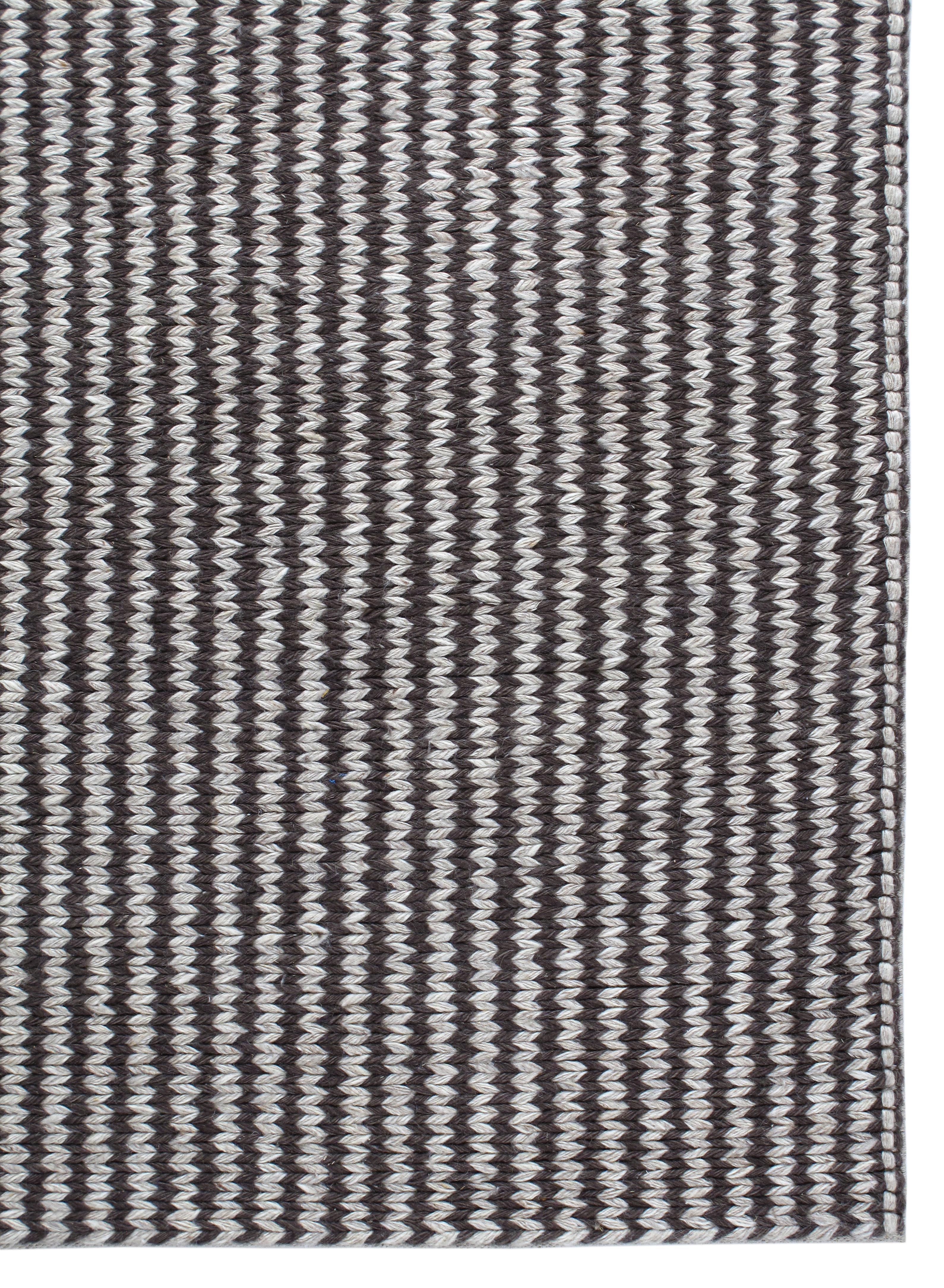 Tappeto moderno tessuto a mano in lana merino della Nuova Zelanda - motivo neutro e minimale in vendita 1