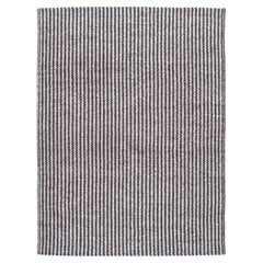 Moderner handgewebter Teppich aus neuseeländischer Merinowolle - neutrales, minimalistisches Muster