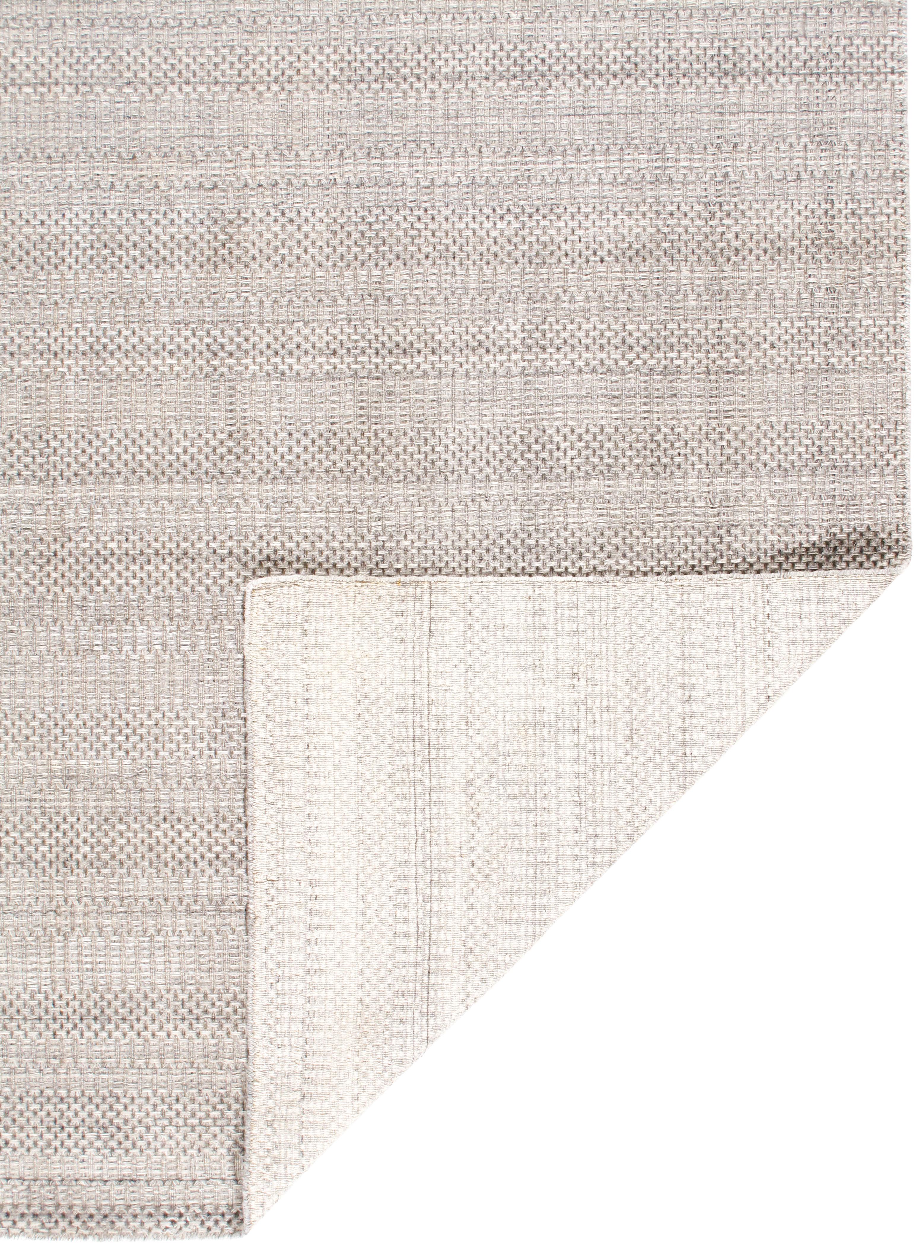 Tappeto moderno tessuto a mano  Lana Merino della Nuova Zelanda in un design neutro e minimale in vendita 3