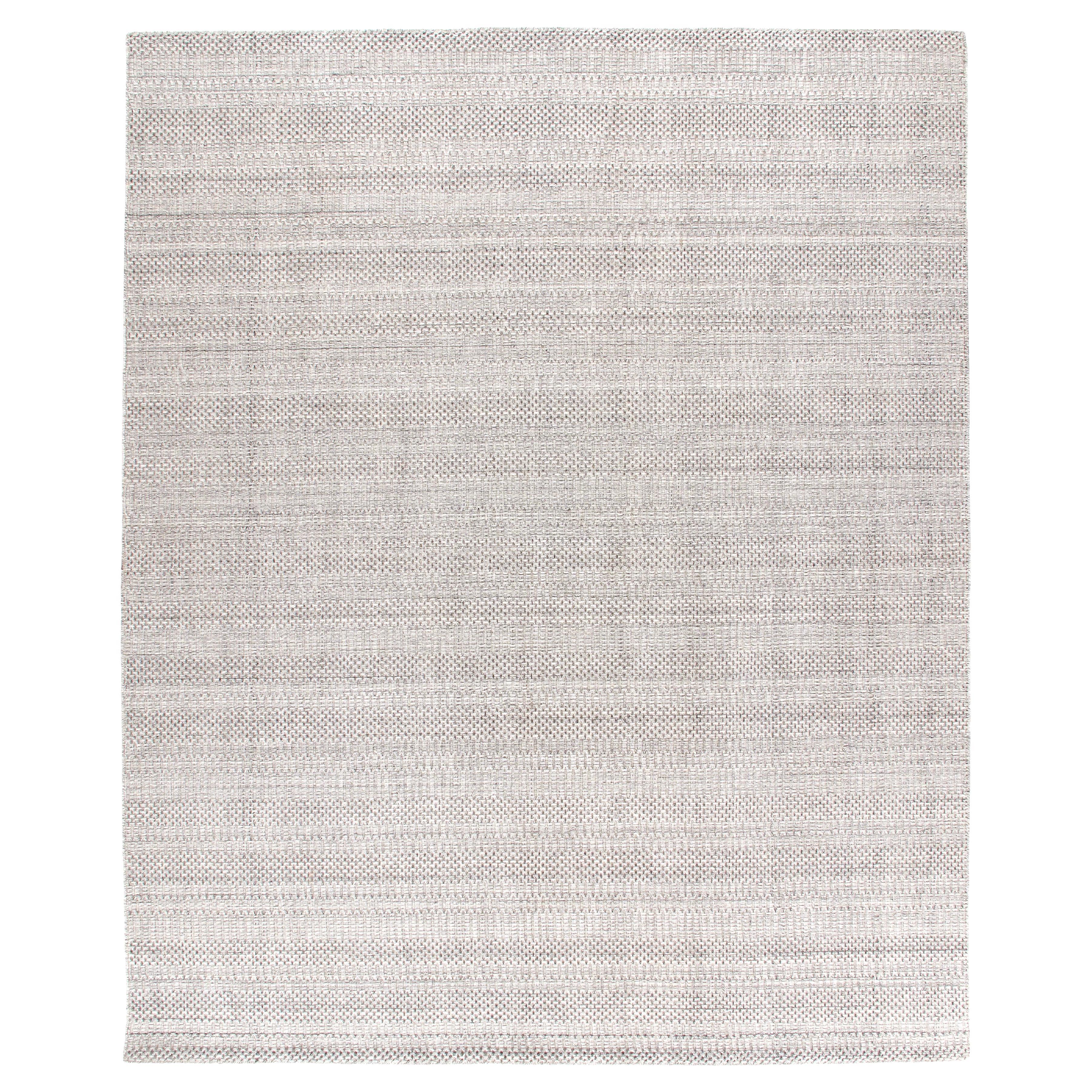 Tappeto moderno tessuto a mano  Lana Merino della Nuova Zelanda in un design neutro e minimale